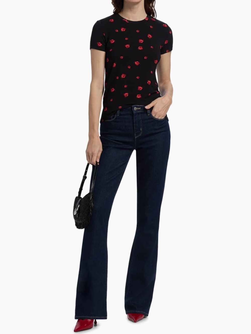 L’AGENCE Selma Bootcut High Rise Jeans sz 28 x 30 rodeo dark blue slim sleek